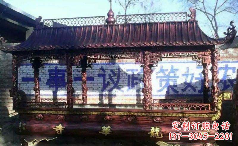 鹤壁方形寺庙香炉铜雕塑