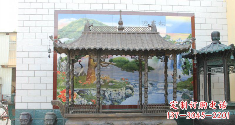 鹤壁方形香炉寺庙铜雕塑