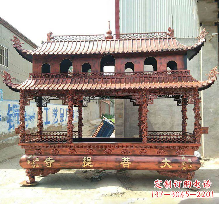 鹤壁方形铜定制香炉雕塑