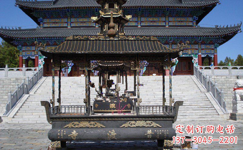 鹤壁优雅大气的香炉铜雕