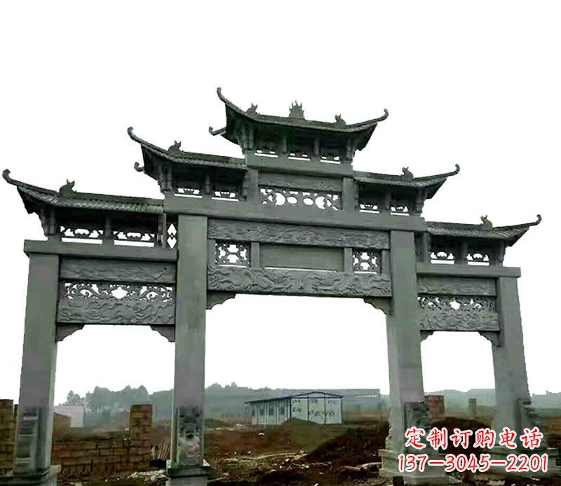 鹤壁中领雕塑精美牌坊石雕，高品质时尚艺术