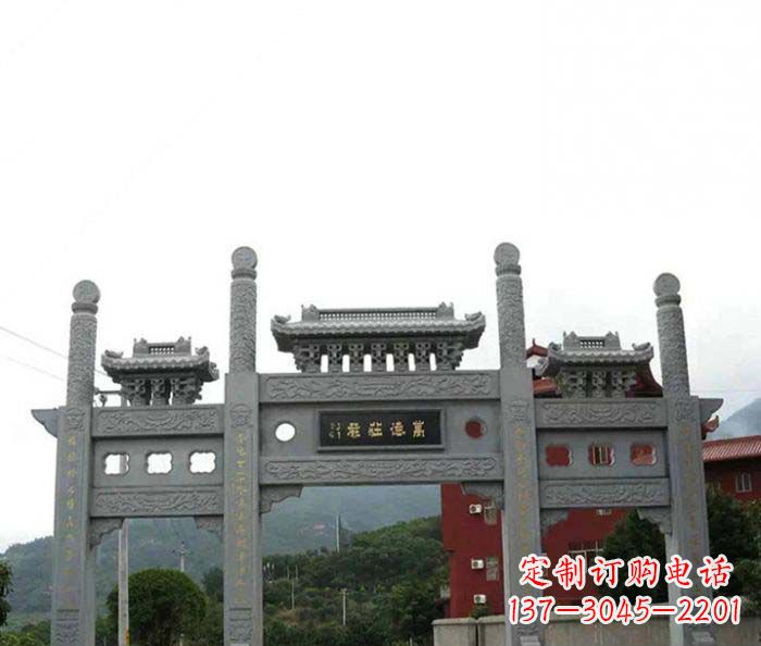 鹤壁牌坊雕塑·精美雕刻·传承古老文化