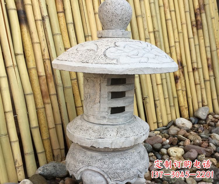 鹤壁仿古公园照明灯笼石雕