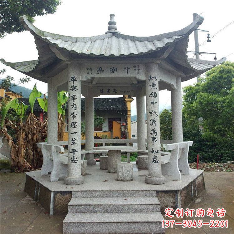 鹤壁精美大理石凉亭雕塑