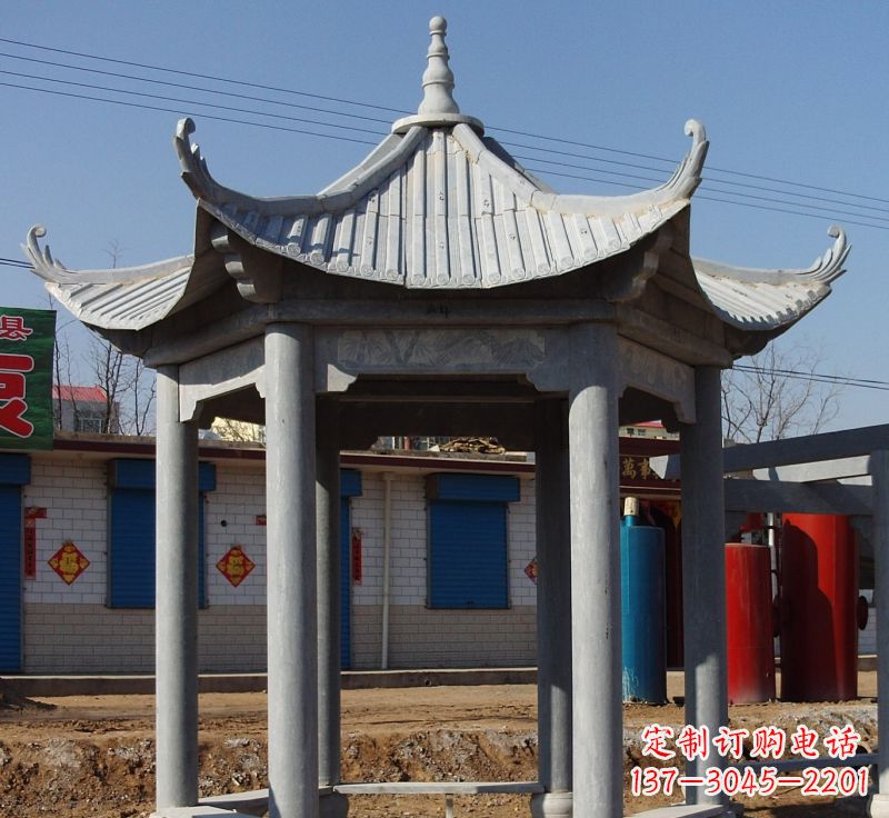 鹤壁精美仿古石雕凉亭
