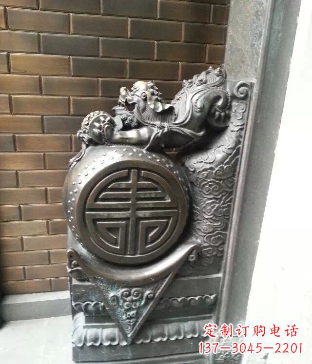 鹤壁仿古门墩铜雕