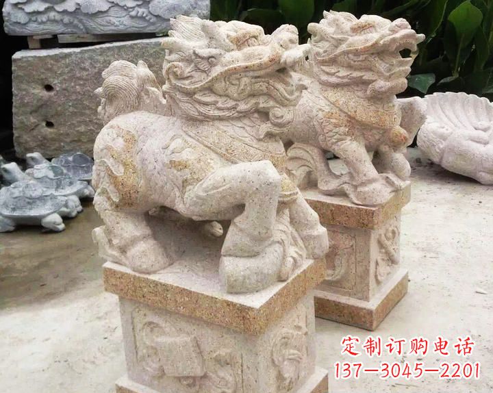 鹤壁仿古麒麟门口镇宅石雕