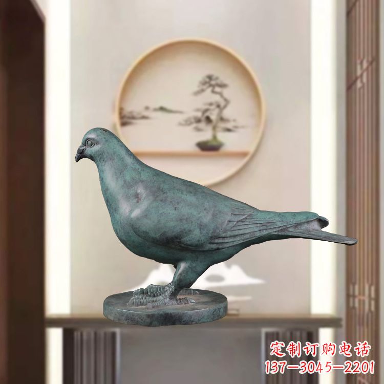 鹤壁仿古青铜鸽子动物雕塑摆件