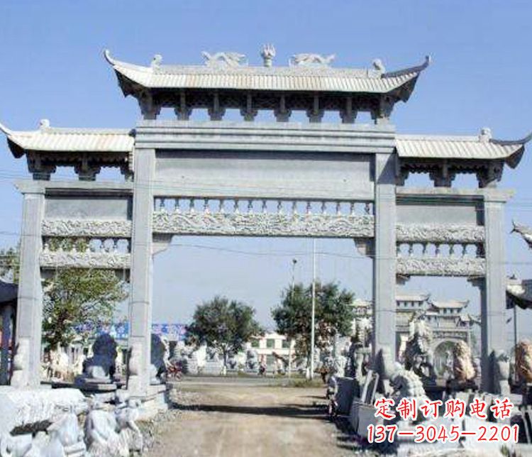 鹤壁仿古牌坊石雕精美定制