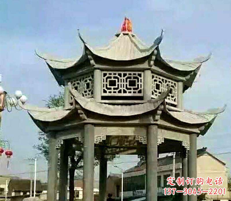 鹤壁精美仿古石凉亭雕塑