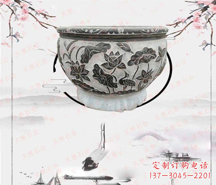 鹤壁仿古石水缸石浮雕石雕,欧式古典设计
