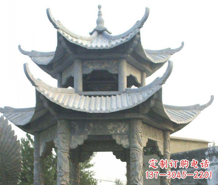 鹤壁仿古双层石雕凉亭