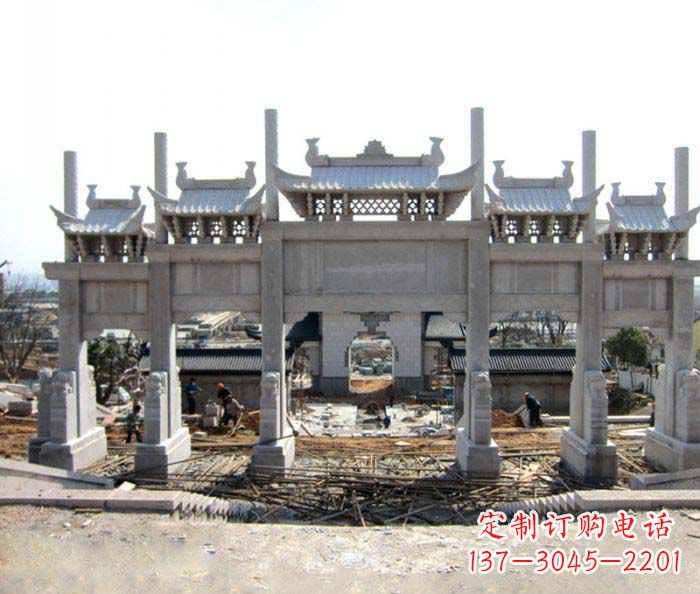 鹤壁仿古牌坊雕塑,定制专属你的古典魅力