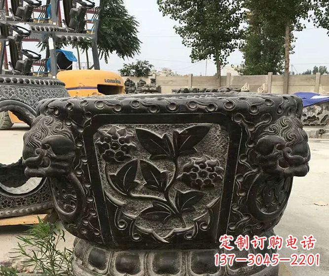 鹤壁仿古招财石雕水缸
