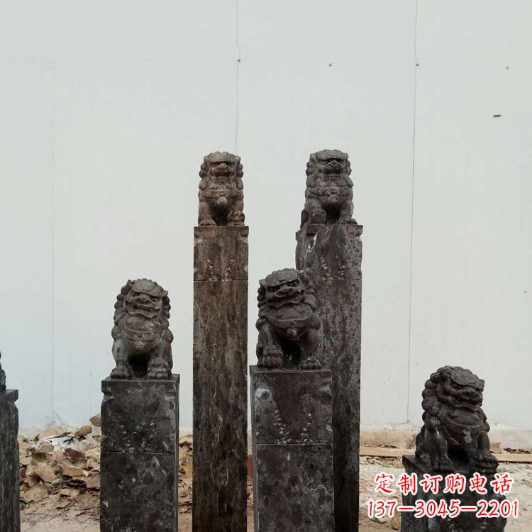 鹤壁复古风格拴马桩雕塑