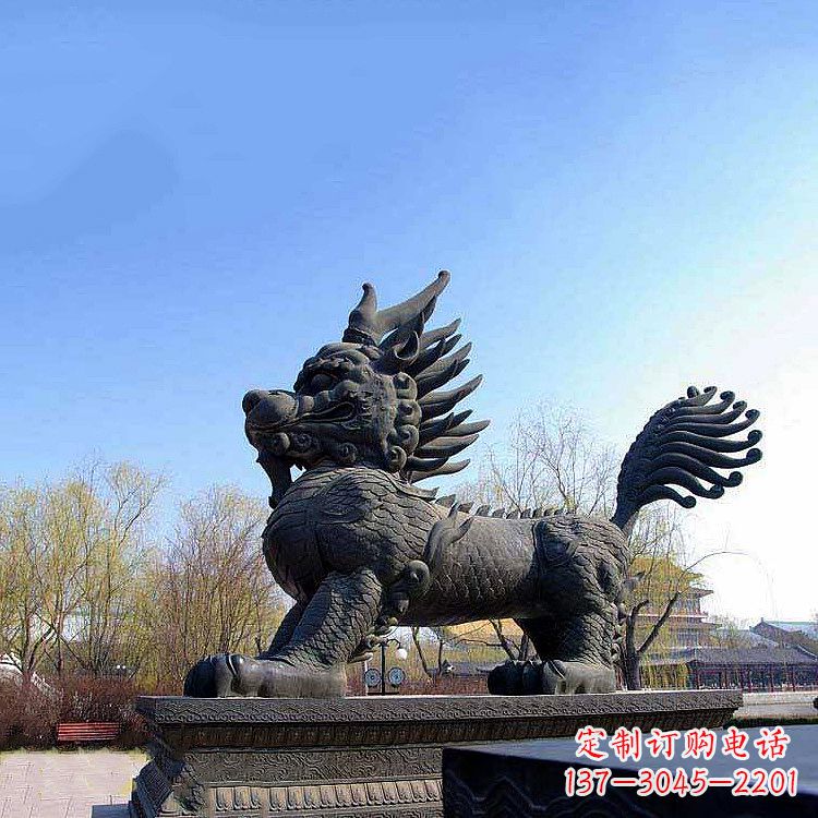 鹤壁古典麒麟雕塑,精美绝伦