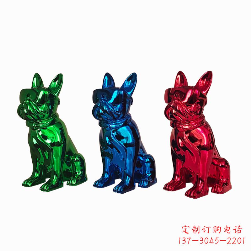 鹤壁仿琉璃斗牛犬生肖狗雕塑