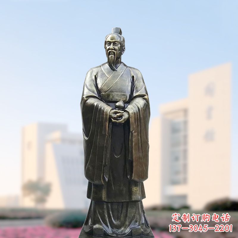 鹤壁仿铜玻璃钢扁鹊雕塑