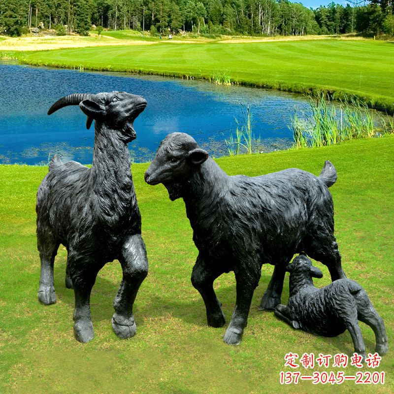 鹤壁 雕刻经典,匠心独具,黑山羊雕塑