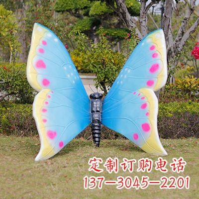 鹤壁仿真蝴蝶_蓝白色款105x100x80