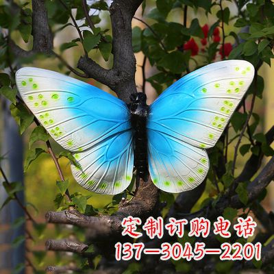 鹤壁精致风韵,蓝白蝴蝶雕塑