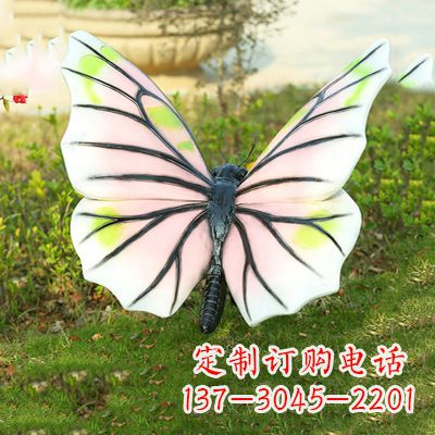 鹤壁仿真蝴蝶_浅粉白色款80x76x40