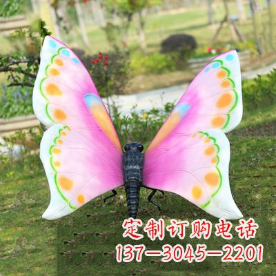 鹤壁仿真蝴蝶_紫白色款105x100x80