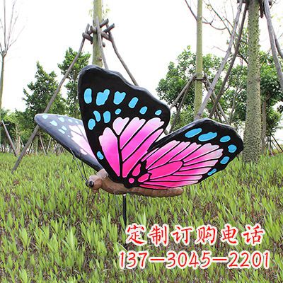 鹤壁仿真蝴蝶_紫蓝黑款100x95x60