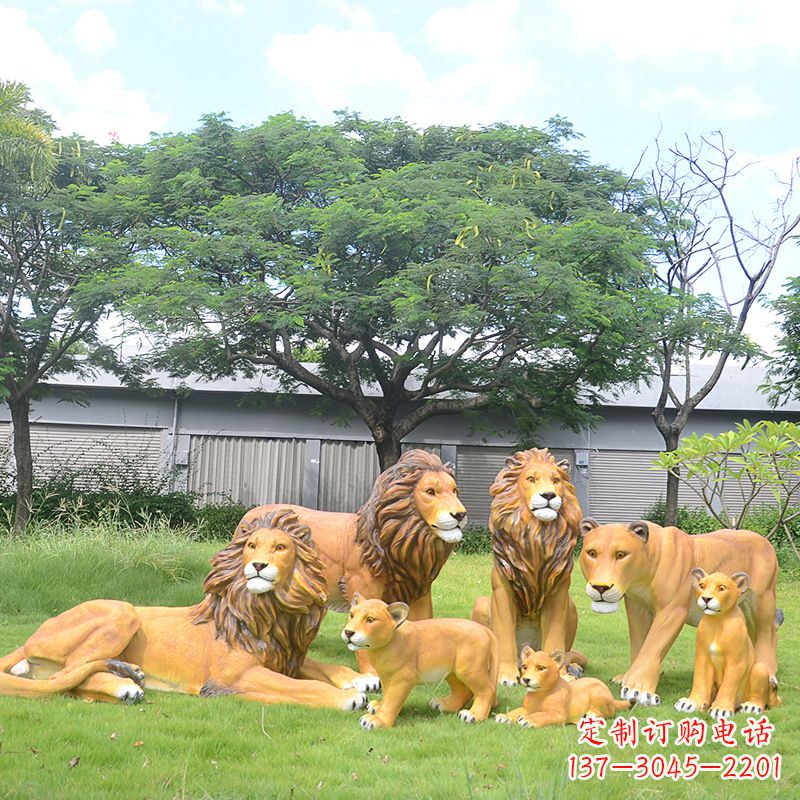鹤壁仿真狮子玻璃钢雕塑