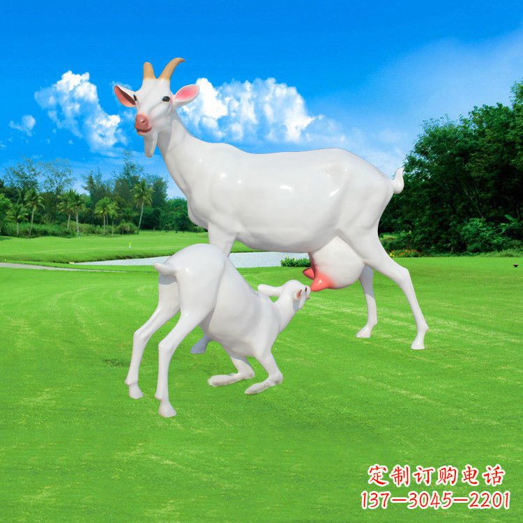 鹤壁精美仿真羊羔羊跪乳雕塑