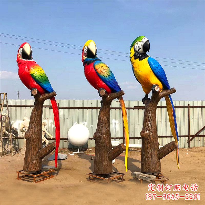 鹤壁玻璃钢鹦鹉雕塑