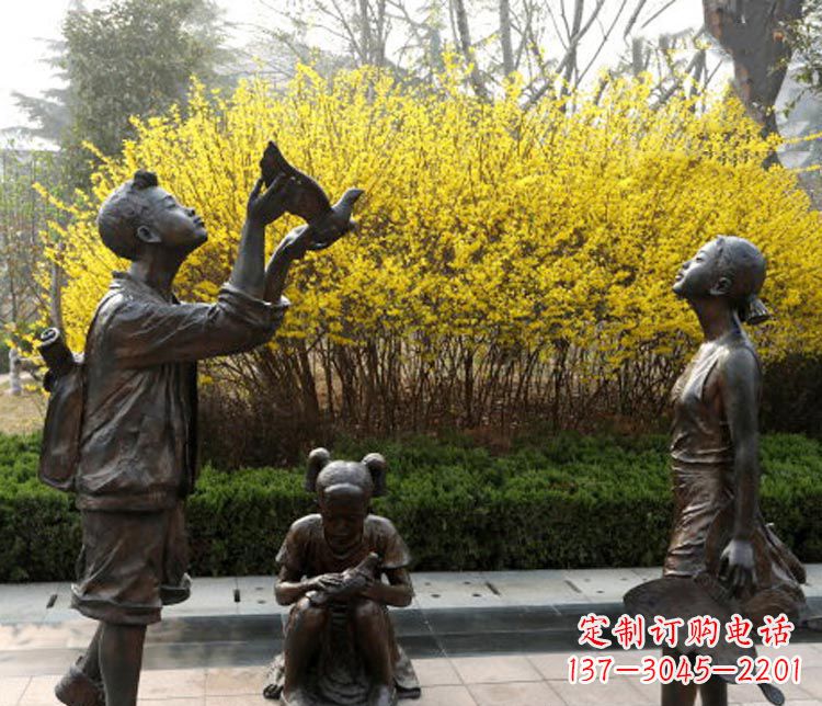 鹤壁精致可爱的儿童铜雕