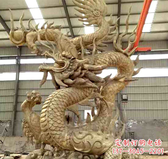 鹤壁精美铜龙雕塑
