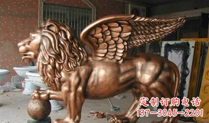 鹤壁飞狮玻璃钢动物雕塑