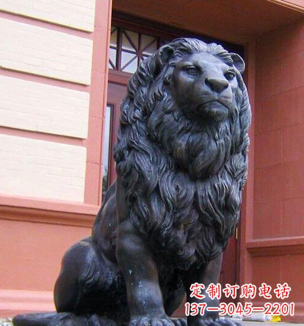 鹤壁非洲狮子铜雕塑