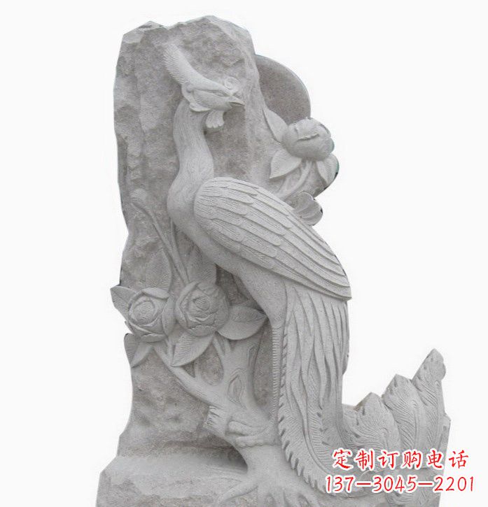 鹤壁凤凰牡丹石雕222