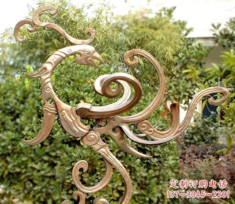 鹤壁凤凰铜雕