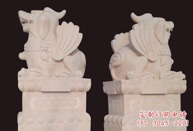 鹤壁福星象征吉祥幸福高照貔貅石雕