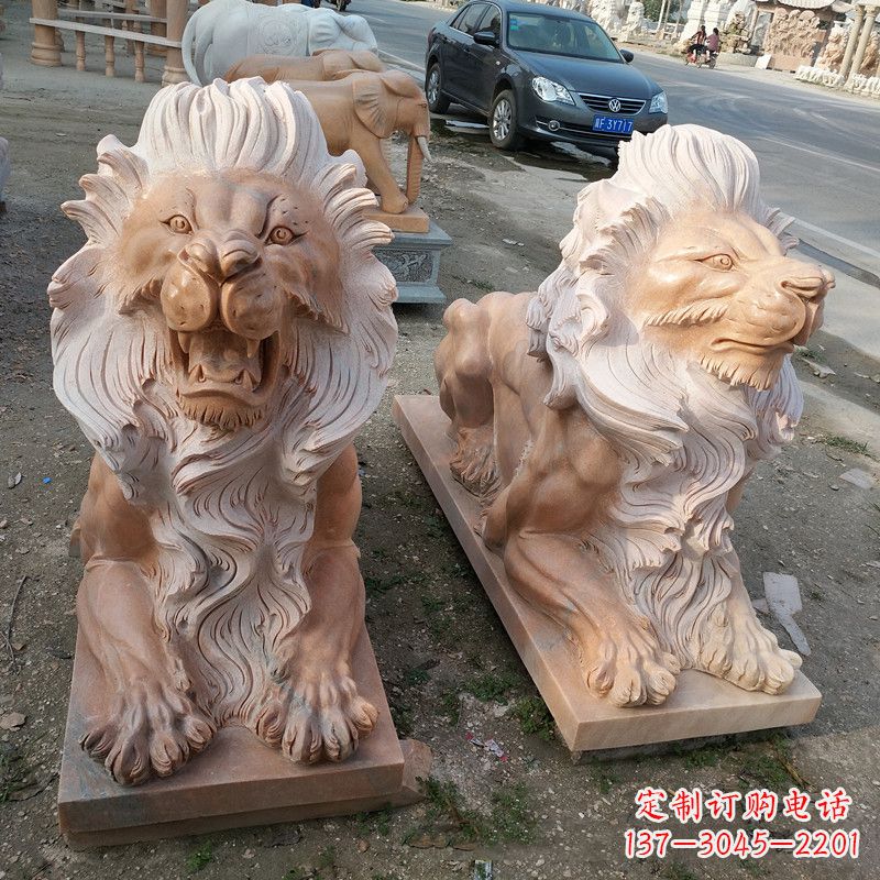 鹤壁港币狮子爬狮雕塑——经典的海洋之神艺术