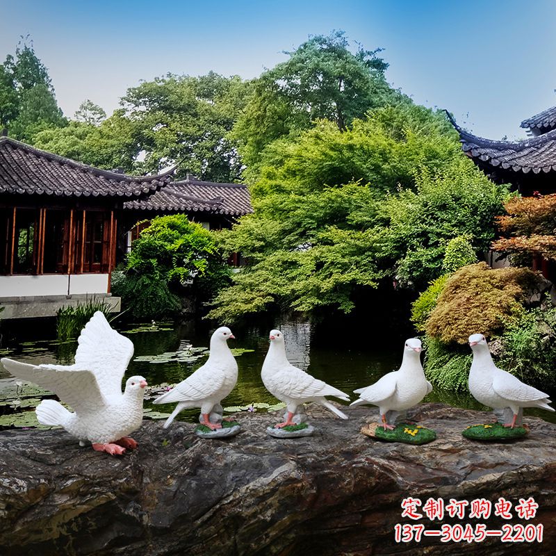 鹤壁令人惊艳的鸽子雕塑