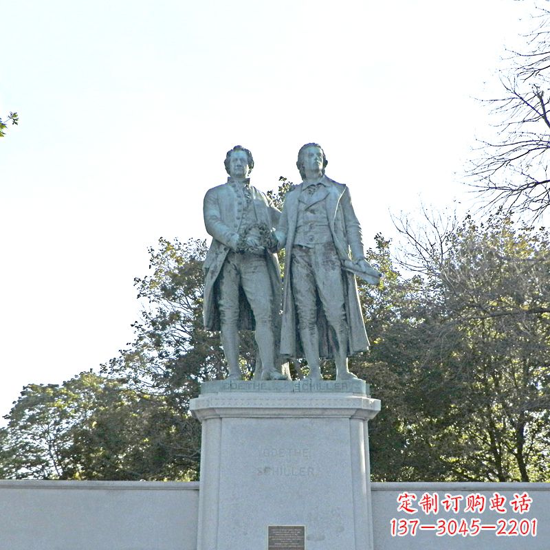 鹤壁歌德与席勒石雕塑像