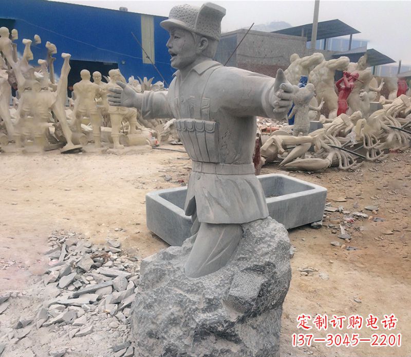 鹤壁革命黄继光石雕