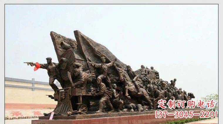 鹤壁纪念革命战士铜雕