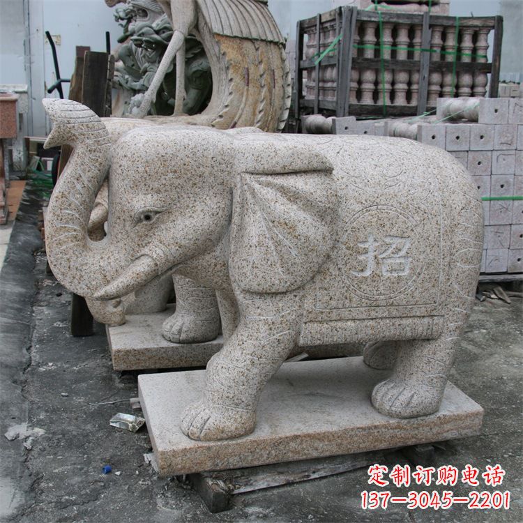 鹤壁个性石雕大象