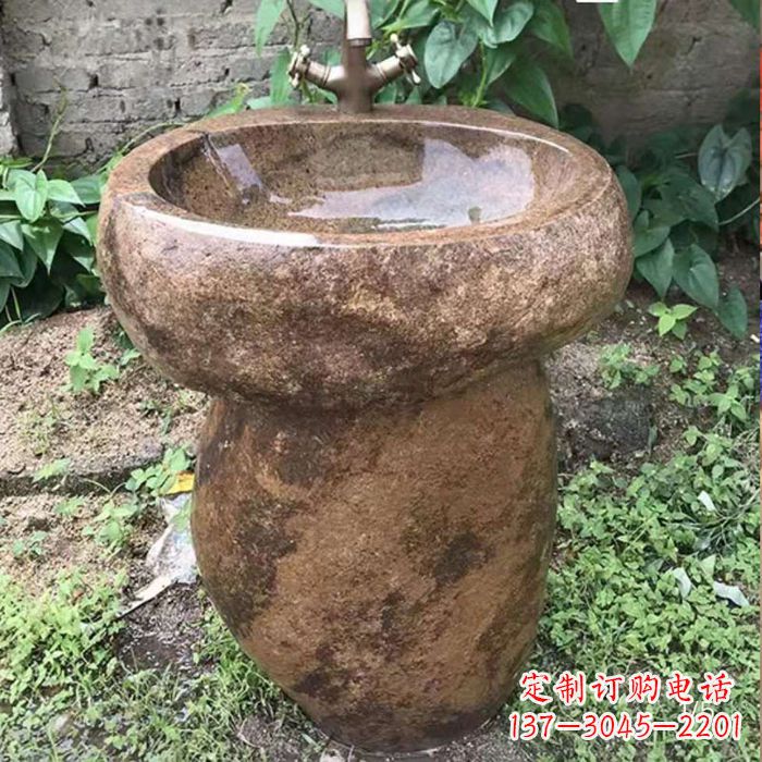 鹤壁精美手雕石花盆,传承古典品位
