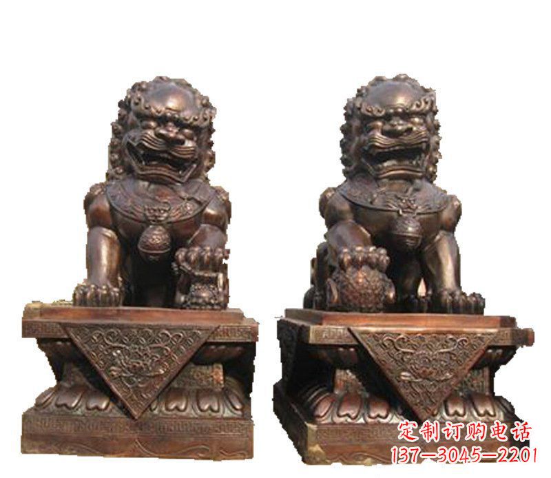 鹤壁公司汇丰狮子铜雕塑摆件 (2)