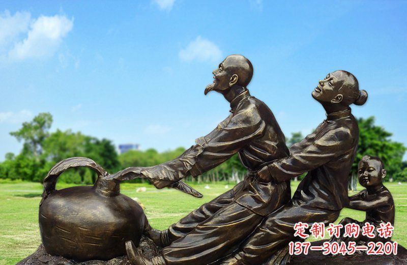 鹤壁和谐之美,铜雕萝卜雕塑