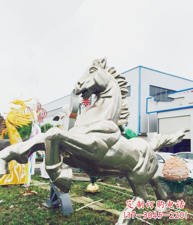 鹤壁产品名称优雅的不锈钢雕塑——奔马
