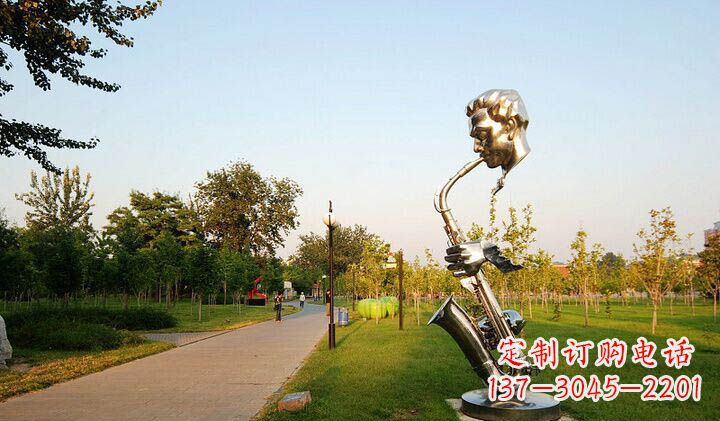 鹤壁不锈钢萨克斯抽象雕塑