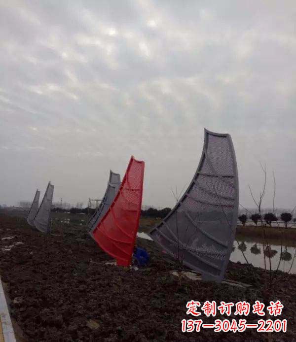 鹤壁不锈钢抽象帆船雕塑